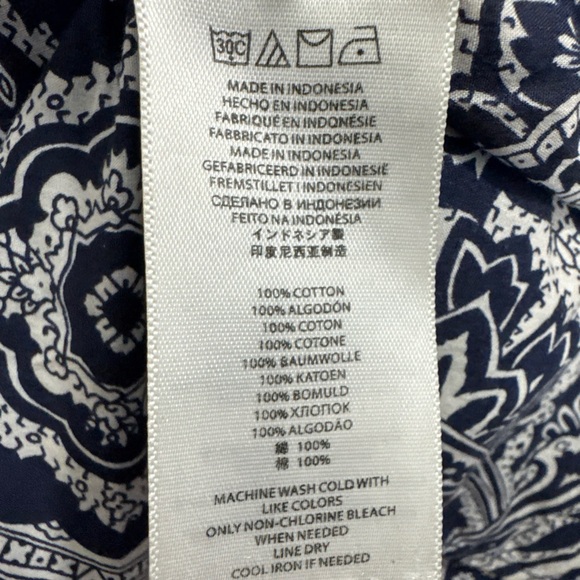 Michael Kors Blue and White Casual Button Down Shirt - Picture 4 of 4